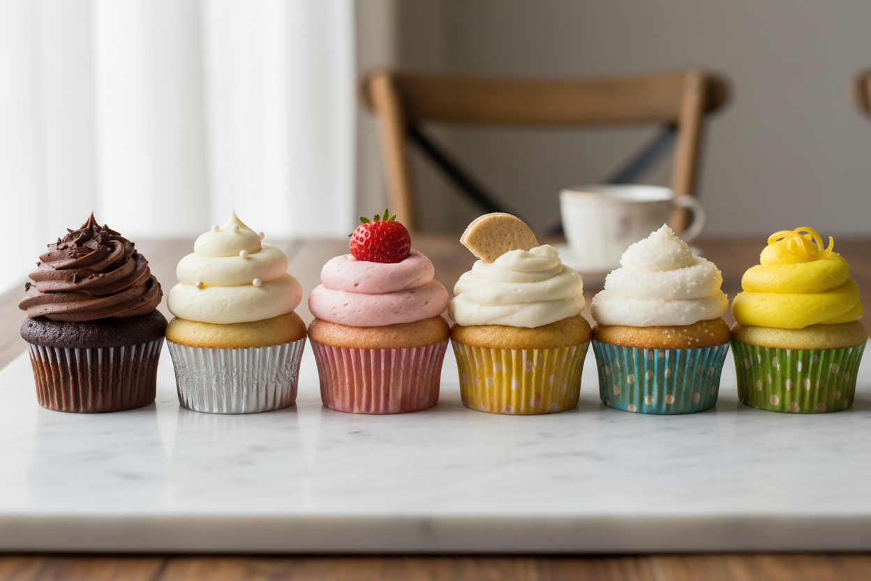 Assorted Cupcakes with Lemon